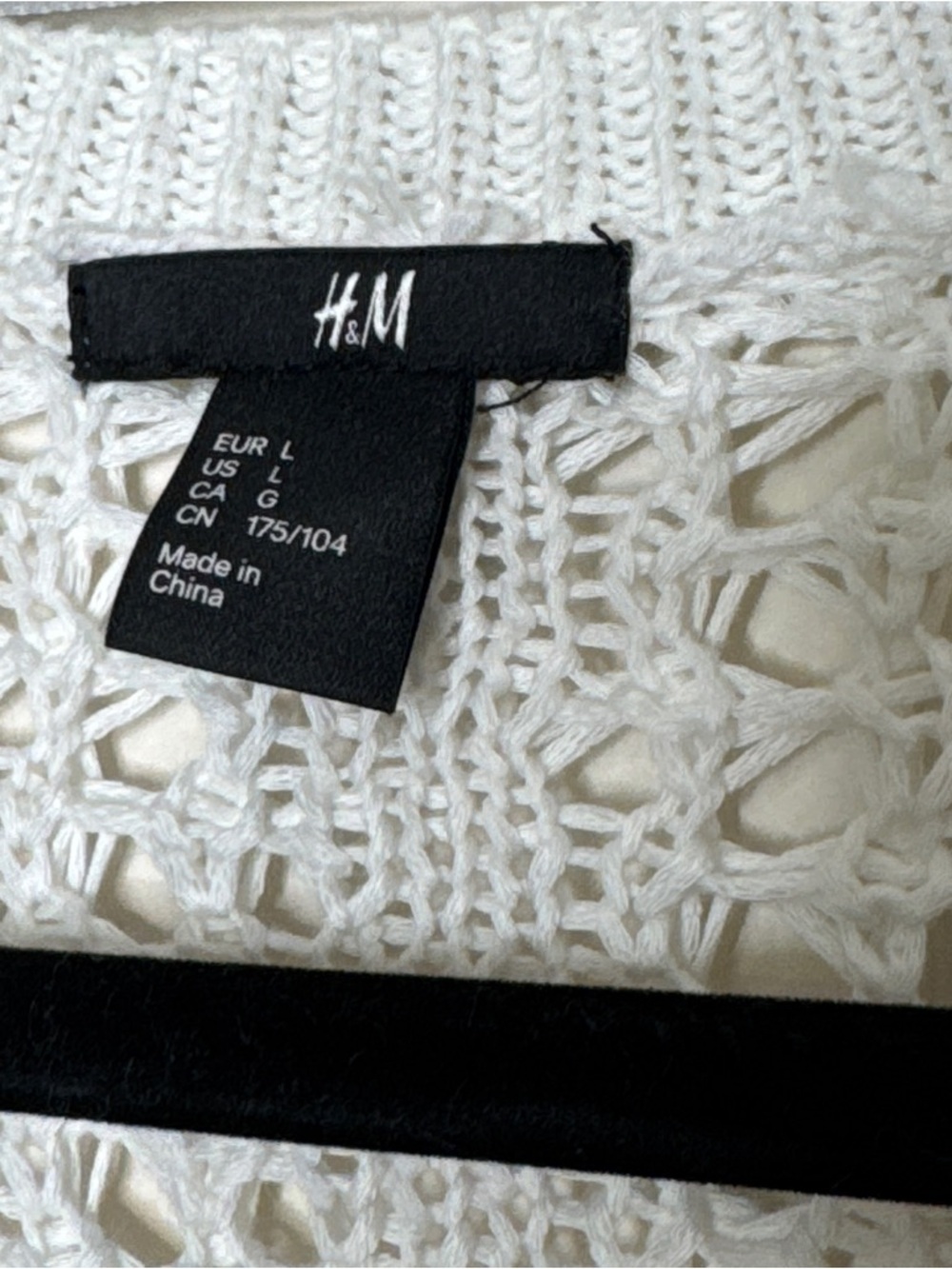 H&M Crotchet Cardigan White Size L - Picture 3 of 4